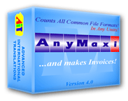 AnyMaxi Word Count, Character Count and Line Count Software + Makes Invoices