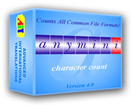 Screenshot of AnyMini C: Character Count Software